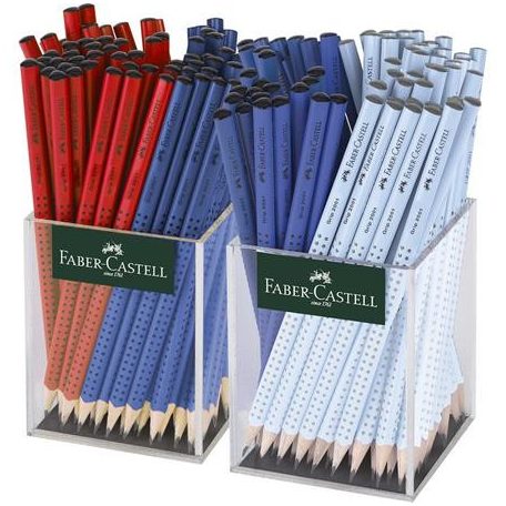 FABER-CASTELL Grafitceruza display, B, háromszögletű, FABER-CASTELL "Grip 2001", vegyes