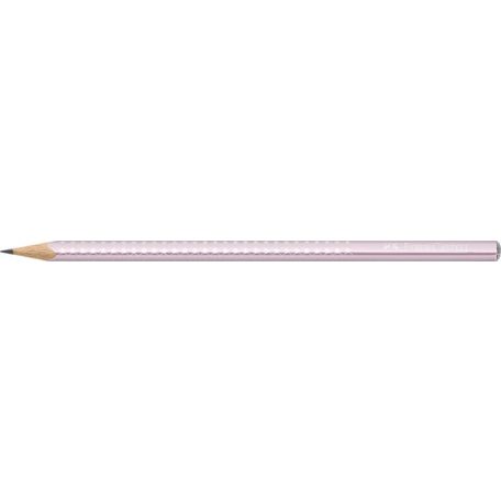 FABER-CASTELL Grafitceruza, B, háromszögletű, FABER-CASTELL "Sparkle", metál rózsaszín