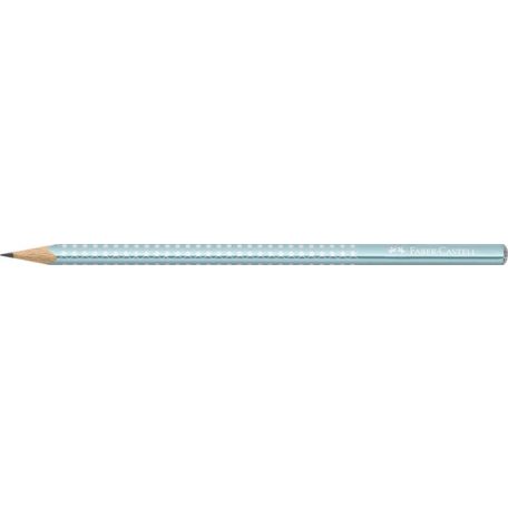 FABER-CASTELL Grafitceruza, B, háromszögletű, FABER-CASTELL "Sparkle", metál óceánkék