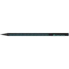   FABER-CASTELL Grafitceruza, B, háromszögletű, FABER-CASTELL, "Sparkle Midnight", fekete/óceánkék