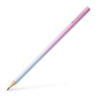 FABER-CASTELL Grafitceruza, B, háromszögletű, FABER-CASTELL "Flow", rózsa-égkék