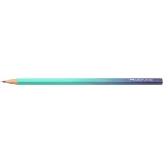   FABER-CASTELL Grafitceruza, B, háromszögletű, FABER-CASTELL "Flow", türkiz-kék