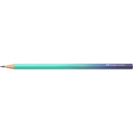 FABER-CASTELL Grafitceruza, B, háromszögletű, FABER-CASTELL "Flow", türkiz-kék