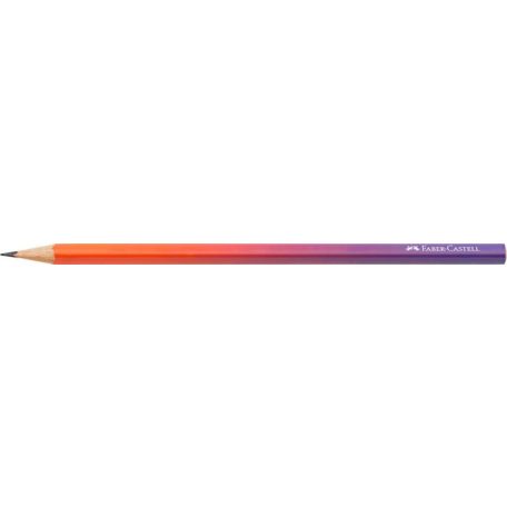 FABER-CASTELL Grafitceruza, B, háromszögletű, FABER-CASTELL "Flow", piros-lila