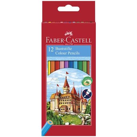 FABER-CASTELL Színes ceruza készlet, hatszögletű, FABER-CASTELL "Classic", 12 különböző szín