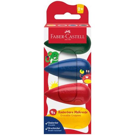 FABER-CASTELL Zsírkréta készlet, FABER-CASTELL "Marok", 4 különböző szín