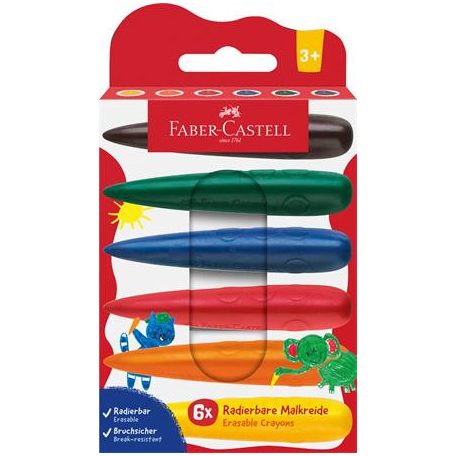 FABER-CASTELL Zsírkréta készlet, FABER-CASTELL, 6 különböző szín