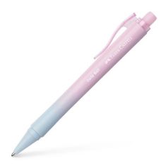   FABER-CASTELL Golyóstoll, 1 mm, XB, nyomógombos, rózsa-égkék tolltest, FABER-CASTELL "Daily Ball Flow", kék