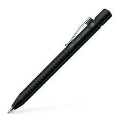   FABER-CASTELL Golyóstoll, 1 mm, XB, nyomógombos, metál fekete tolltest, FABER-CASTELL "Grip-2011", kék