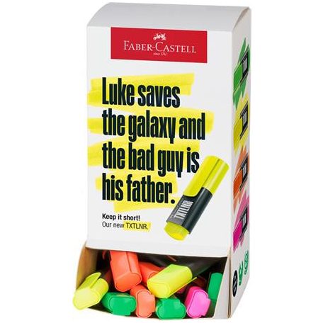 FABER-CASTELL Szövegkiemelő display, mini, FABER-CASTELL "TXTLNR", neon színek