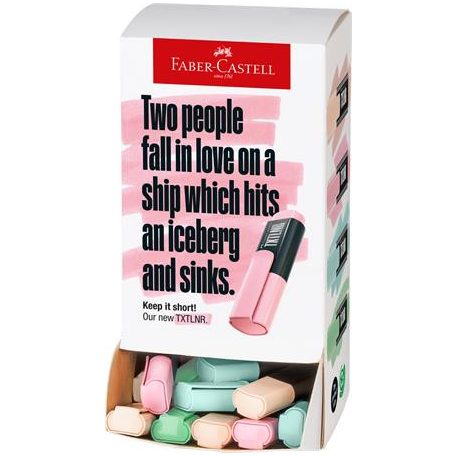 FABER-CASTELL Szövegkiemelő display, mini, FABER-CASTELL "TXTLNR", pasztell színek