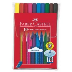   FABER-CASTELL Filctoll készlet, háromszögletű, FABER-CASTELL "Grip", 10 különböző szín