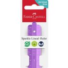FABER-CASTELL Vonalzó, műanyag, törhetetlen, 15 cm, FABER-CASTELL "Sparkle", vegyes színek