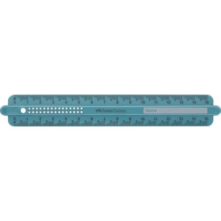 FABER-CASTELL Vonalzó, műanyag, törhetetlen, 15 cm, FABER-CASTELL "Sparkle", vegyes színek