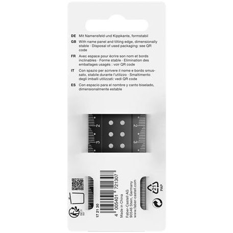 FABER-CASTELL Vonalzó, műanyag, törhetetlen, 30 cm, FABER-CASTELL "Pöttyös", vegyes színek