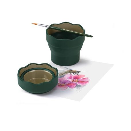 FABER-CASTELL Ecsettál, műanyag, FABER-CASTELL "Click&Go", zöld