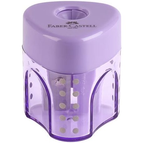 FABER-CASTELL Hegyező display, egylyukú, tartályos FABER-CASTELL "GRIP Auto Mini", vegyes pasztell színek