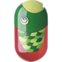   FABER-CASTELL Hegyező és radír, kétlyukú, tartályos, FABER-CASTELL, hal minta