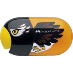   FABER-CASTELL Hegyező és radír, kétlyukú, tartályos, FABER-CASTELL, sas minta