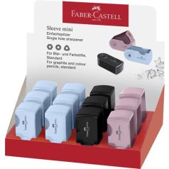   FABER-CASTELL Hegyező, egylyukú, tartályos, FABER-CASTELL, "Grip 2001 mini", égkék
