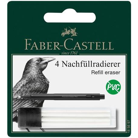 FABER-CASTELL Pótbél precíziós radírstifthez, 4 darabos, FABER-CASTELL
