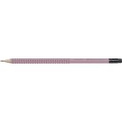 FABER-CASTELL Grafitceruza radírral, B, háromszögletű, FABER-CASTELL "Grip 2001", rózsaszín