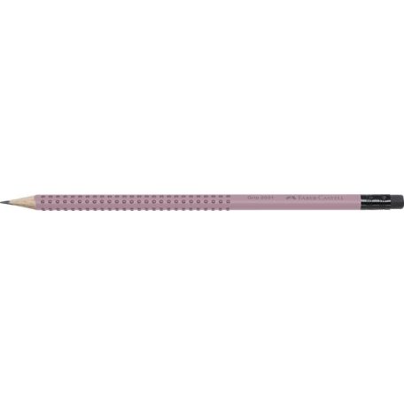 FABER-CASTELL Grafitceruza radírral, B, háromszögletű, FABER-CASTELL "Grip 2001", rózsaszín