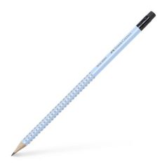   FABER-CASTELL Grafitceruza radírral, B, háromszögletű, FABER-CASTELL "Grip 2001", égkék