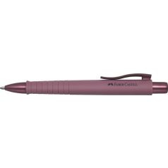   FABER-CASTELL Golyóstoll, 1 mm, XB, nyomógombos tolltest, bordó tolltest, FABER-CASTELL "Poly Ball Urban", kék