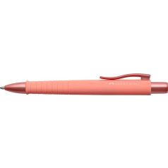   FABER-CASTELL Golyóstoll, 1 mm, XB, nyomógombos tolltest, korallpiros tolltest, FABER-CASTELL "Poly Ball Urban", kék