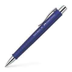   FABER-CASTELL Golyóstoll, 0,5 mm, nyomógombos, kék tolltest, FABER-CASTELL "Poly Ball", kék