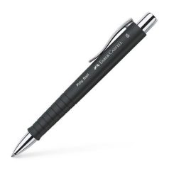   FABER-CASTELL Golyóstoll, 1 mm, XB, nyomógombos, fekete tolltest, FABER-CASTELL "Poly Ball", kék