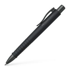   FABER-CASTELL Golyóstoll, 1 mm, XB, nyomógombos tolltest, fekete tolltest, FABER-CASTELL "Poly Ball Urban", kék