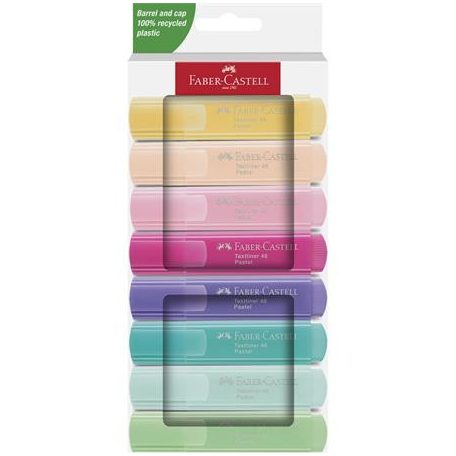 FABER-CASTELL Szövegkiemelő készlet, 1-5 mm, FABER-CASTELL "1546 Pastel", 8 különböző szín