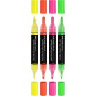 FABER-CASTELL Dekormarker készlet, 1,0/3,0 mm, kétvégű, akril, FABER-CASTELL "Shake&Paint", 4 különböző neon szín
