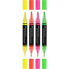   FABER-CASTELL Dekormarker készlet, 1,0/3,0 mm, kétvégű, akril, FABER-CASTELL "Shake&Paint", 4 különböző neon szín
