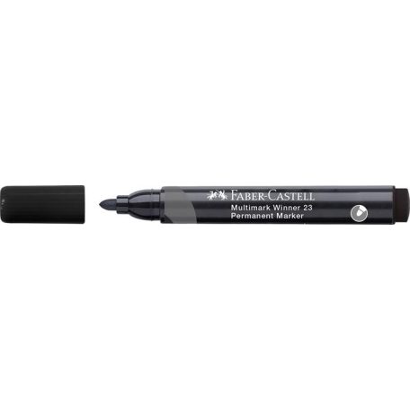 FABER-CASTELL Alkoholos marker, 2,8 mm, kúpos, FABER-CASTELL "Multimark Winner 23", fekete