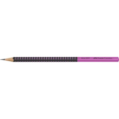 FABER-CASTELL Grafitceruza, HB, háromszögletű, FABER-CASTELL "Grip 2001", fekete,rózsaszín