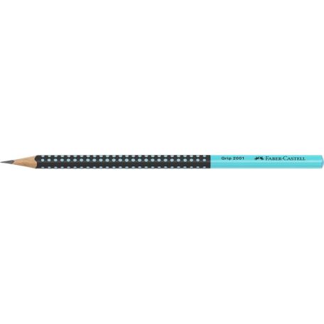 FABER-CASTELL Grafitceruza, HB, háromszögletű, FABER-CASTELL "Grip 2001", fekete, türkiz
