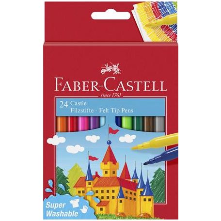 FABER-CASTELL Filctoll készlet, FABER-CASTELL, 24 különböző szín "Castle"