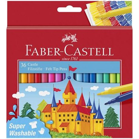 FABER-CASTELL Filctoll készlet, FABER-CASTELL, 36 különböző szín "Castle"
