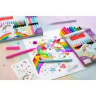 FABER-CASTELL Filctoll készlet, FABER-CASTELL "Unikornis" 10 különböző szín + 3 csillámos