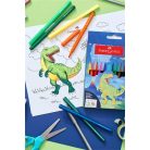 FABER-CASTELL Filctoll készlet, FABER-CASTELL "Dinoszaurusz" 10 különböző szín + 3 metál