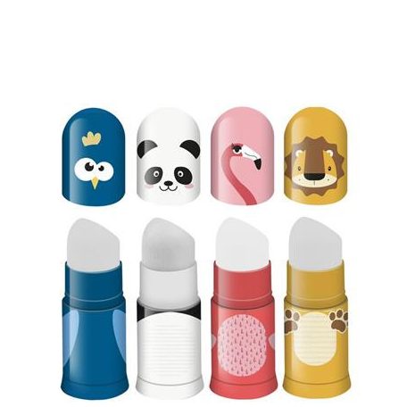 FABER-CASTELL Hegyező, egylyukú, tartályos, radírral, display, FABER-CASTELL "Faces", vegyes minták