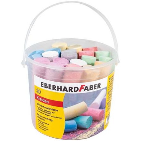 EBERHARD FABER Aszfaltkréta, 20 darabos,  EBERHARD FABER, 8 különböző szín