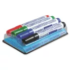 GRANIT Táblamarker készlet, 2-3 mm, kúpos, mágneses tolltartóval, GRANIT "M460", 4 különböző szín