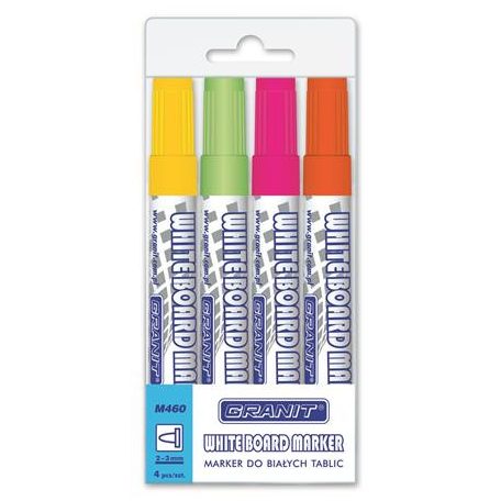 GRANIT Táblamarker készlet, 2-3 mm, kúpos, GRANIT "M460", 4 különböző szín
