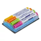 GRANIT Táblamarker készlet, 2-3 mm, kúpos, mágneses tolltartóval, GRANIT "M460", 4 különböző szín