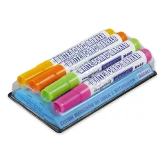   GRANIT Táblamarker készlet, 2-3 mm, kúpos, mágneses tolltartóval, GRANIT "M460", 4 különböző szín