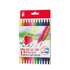   ICO Filctoll készlet, 1/3 mm, kétvégű, ICO "Süni 300 DUO", 12 különböző szín